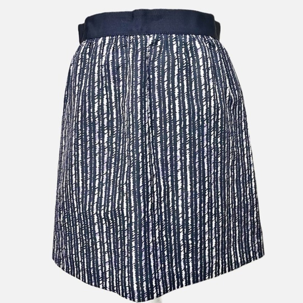 Loft Linen Blend Lightweight Lavender, Navy and White Mini Skirt